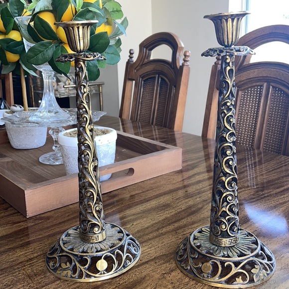 Brass candle holders - Picture 4 of 17